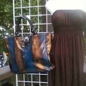 Chocolate browm high low tube dress