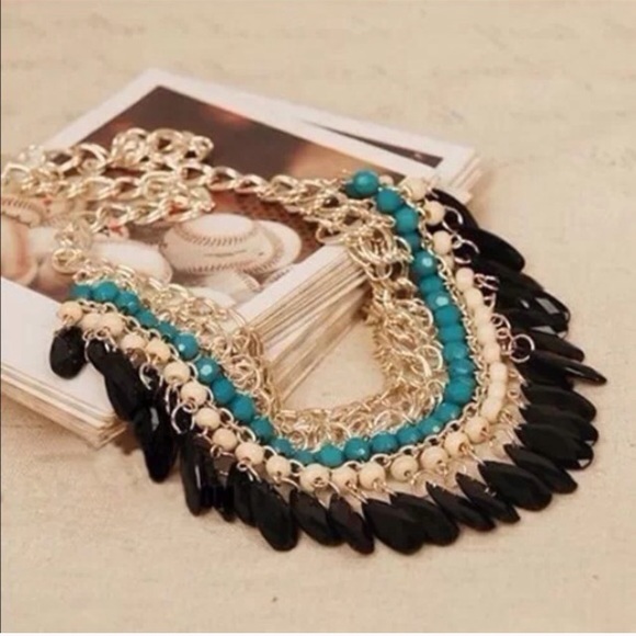 Jewelry - Beautiful bib style statement necklace.