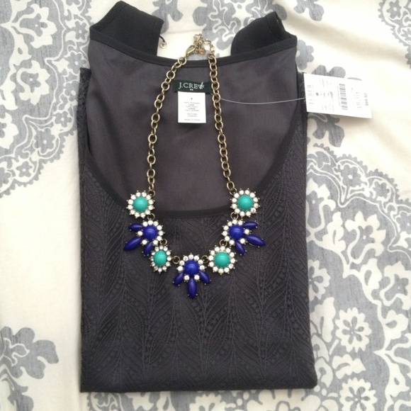 J. Crew Tops - 🆕 Pretty J.Crew lace gray shell top