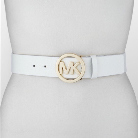 White leather Michael Kors belt