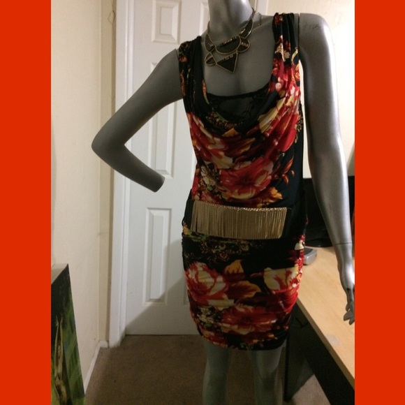 Flowery soft party dress