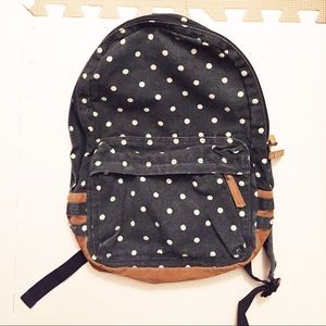 Canvas Polka Dots Backpack