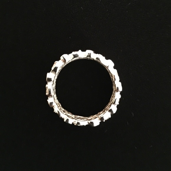 ⛔️SOLD⛔️ ... 3-Tier Silver & CZ Eternity Band - Picture 4 of 4