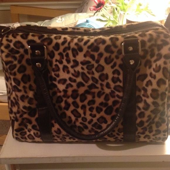 Faux leopard bag