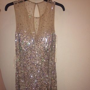 Nude sequin Nordstrom formal dress
