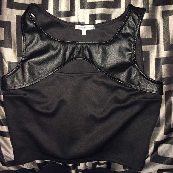 Black crop top.