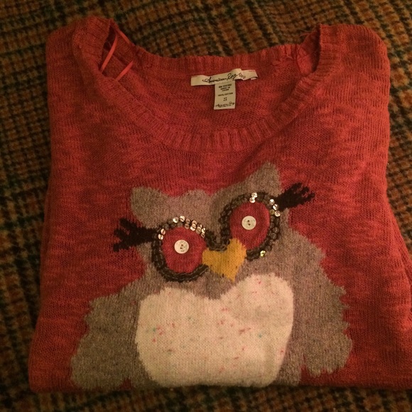 SALE 3/4 Sleeve Burnt Orange Owl Top