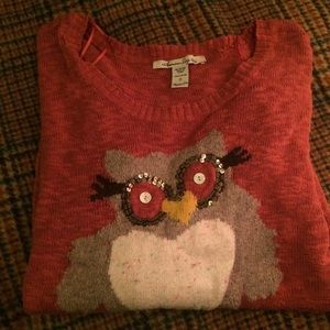 SALE 3/4 Sleeve Burnt Orange Owl Top