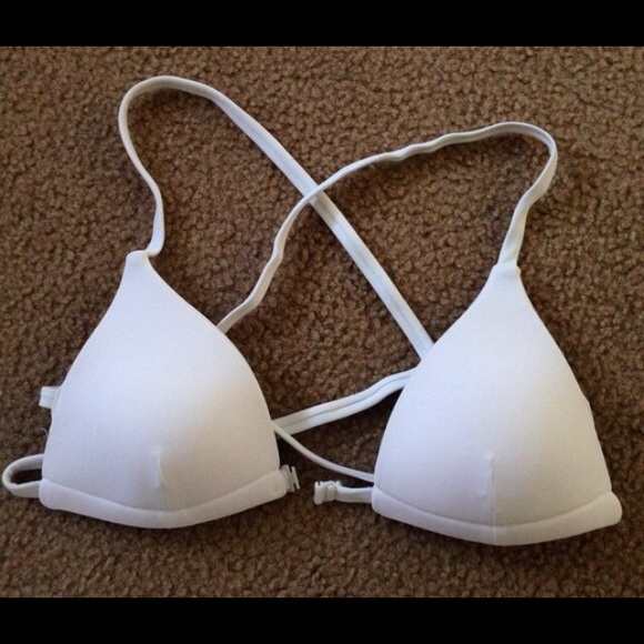 White bathing suit top