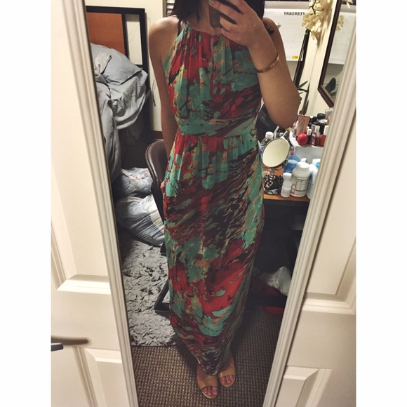 Maxi dress multi-colored size 6