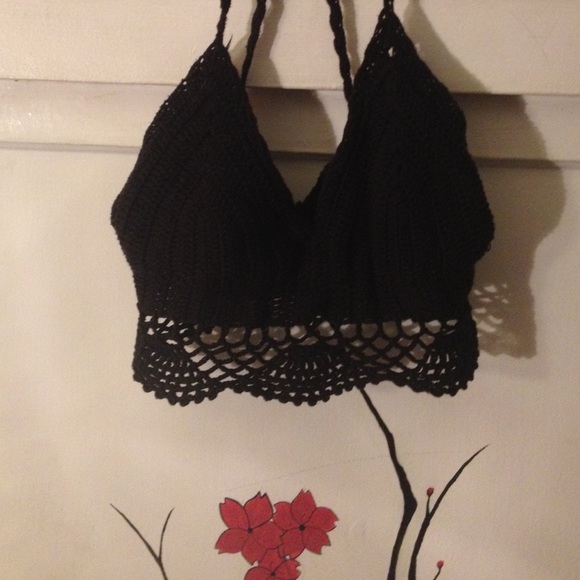 💀⚡️Black Crochet Top ⚡️💀