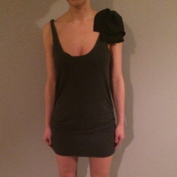 Short tank dress with bow