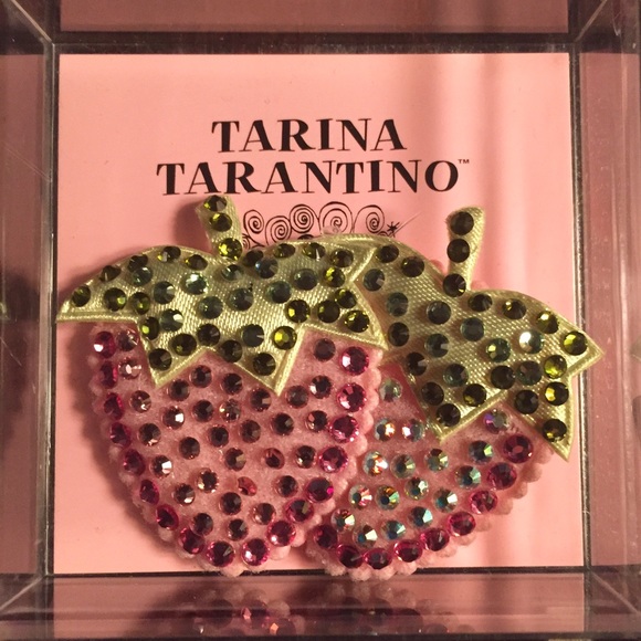 SOLD-Tarina Tarantino pink strawberry clip