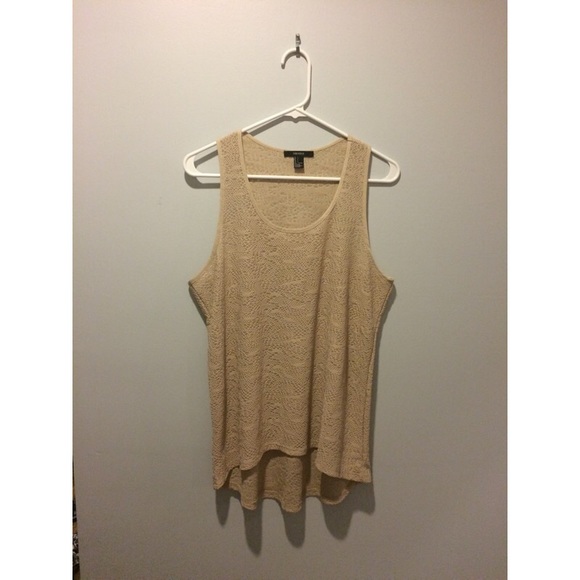 Tan Patterned Tank Top