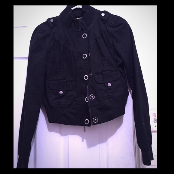 Black crop jacket