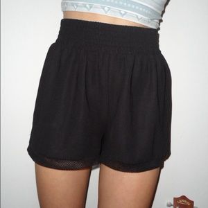 Silence + Noise Black High Waisted Shorts