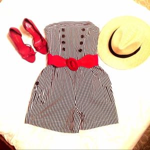 Striped romper