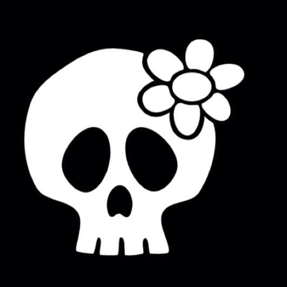 Danger Girl Skull Vinyl Decal (choose size/ color)