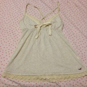 Lovely lacey cross back tank top by Hollister