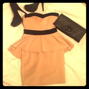 Peplum pencil dress