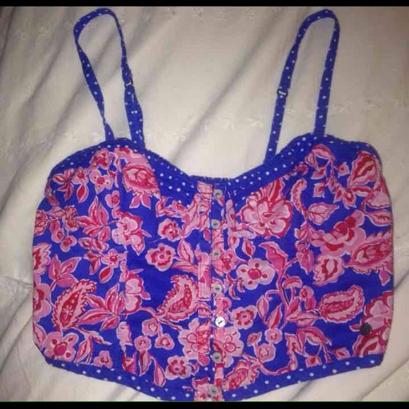 Floral Crop Top with Buttons!