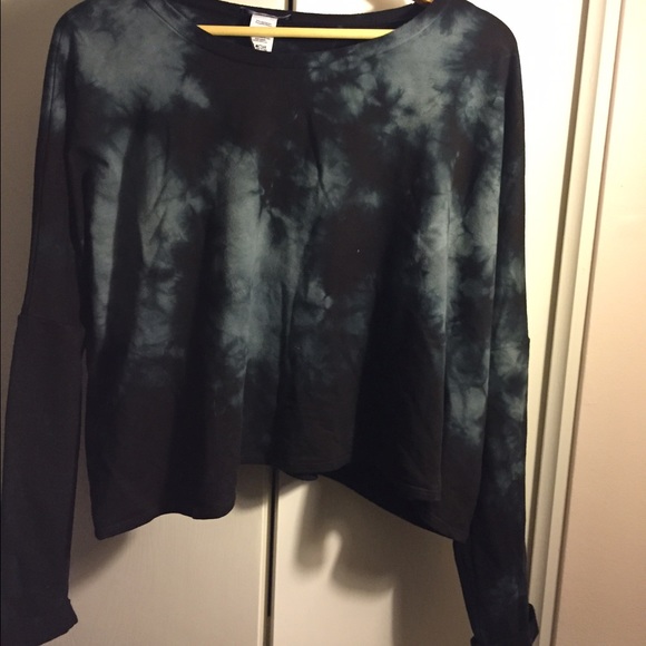 See you Monday cropped tie dye sweater