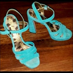 Sam Edelman Taryn turquoise time heels sz 8