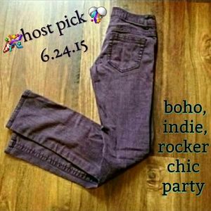 🎉hp🎊Purple denim jeans sz 1