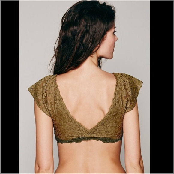 Free People Green Indian Summer Deep V - Picture 2 of 4