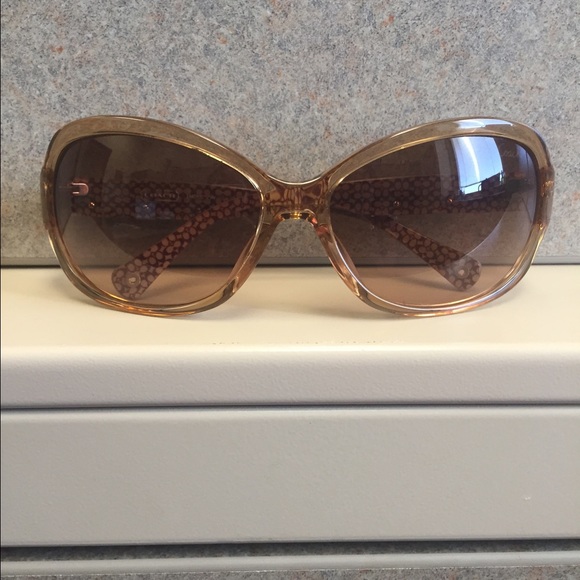 Authentic Brown and Gold Coach Sunglasses