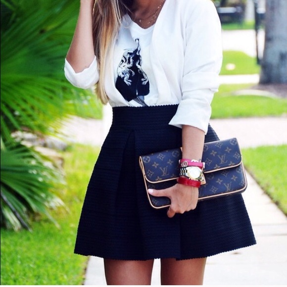 Box pleated skirt