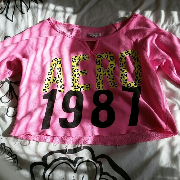 Cropped aeropostale hoodie