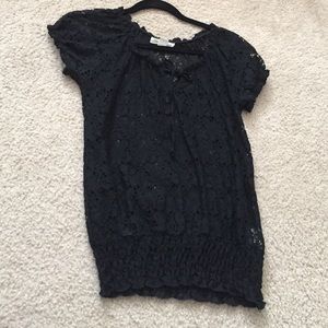 black lace top