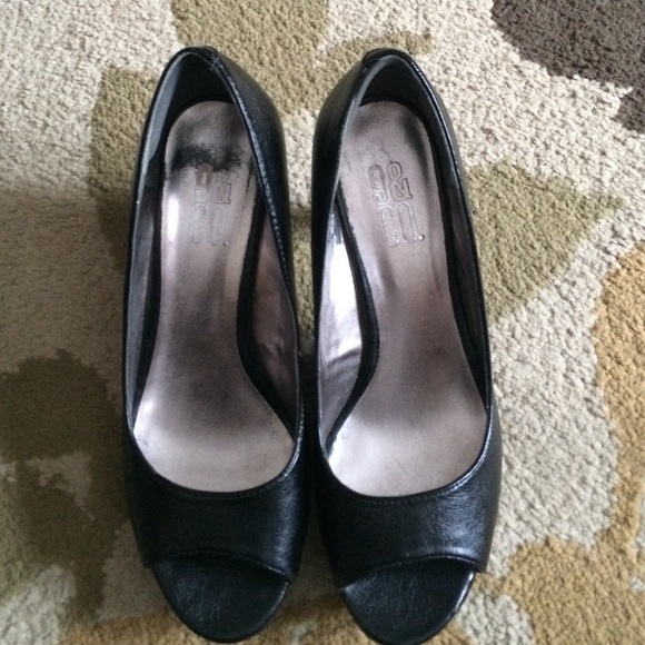 Peep toe high heels