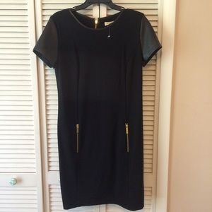 MICHAEL by Michael Kors short black ponte dress