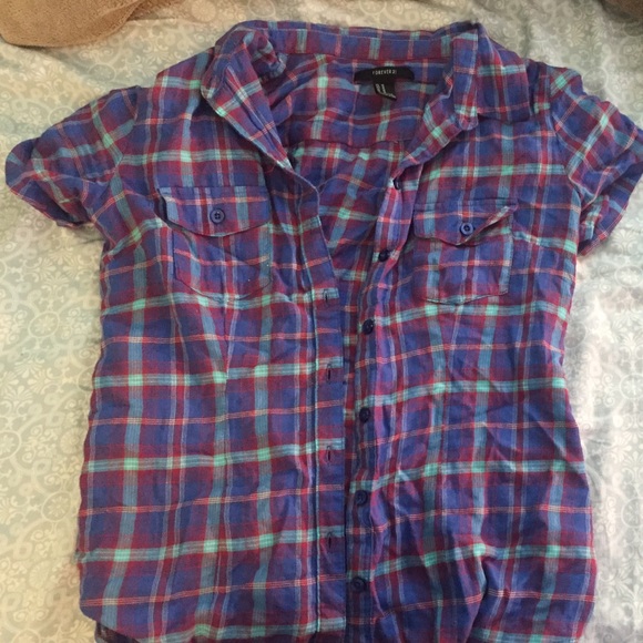 Forever 21 Flannel button-up collared shirt - Picture 1 of 2