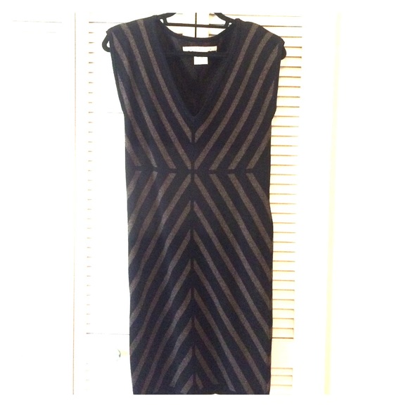 MAXSTUDIO body-con knit chevron dress, XL