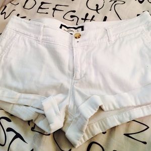 White Abercrombie shorts