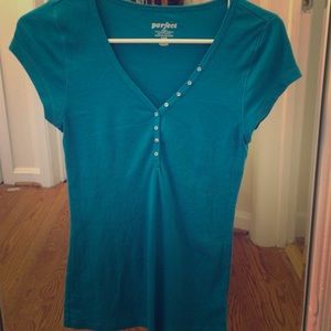 Blue button up