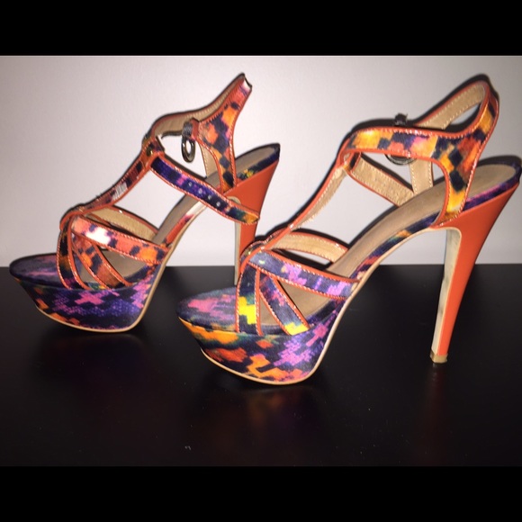 ALDO printed platform heels