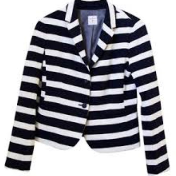 Navy stripe academy blazer