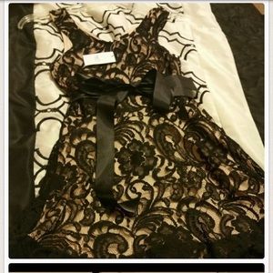 Black & beige lace Rue 21 dress homecoming