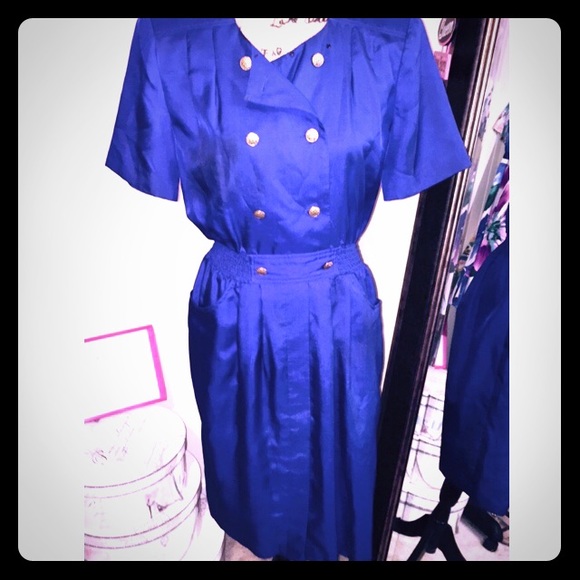 Dresses & Skirts - Blue Vintage Dress Size 10 Dresses & Skirts - Blue Vintage Dress Size 10
