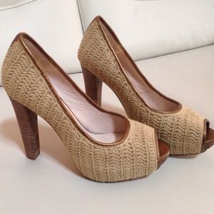 Woven Platform Pumps