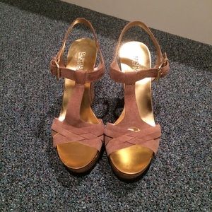 Michael Kors Wedge Sandals Size 8