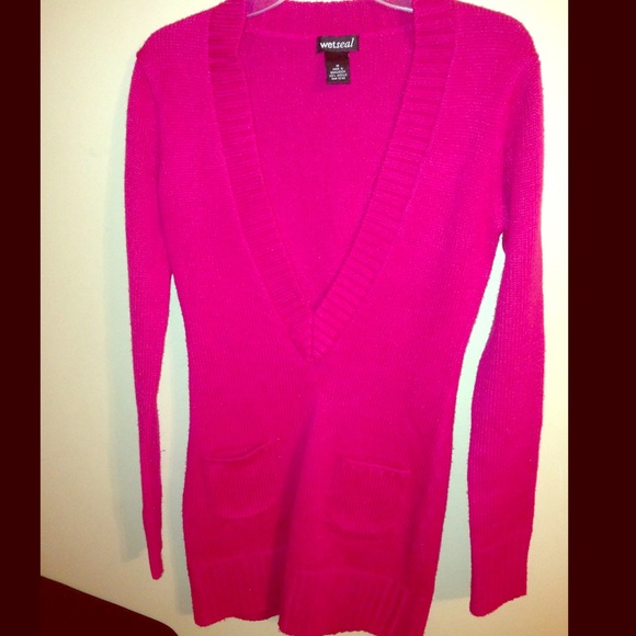 Wet Seal Pink Sweater Dress