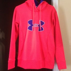 Never been worn neon pink Under Armour hoodie