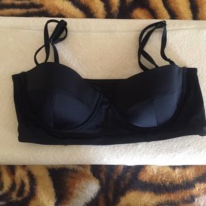 Topshop longline bikini top with removable straps