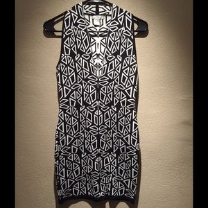 Black and White, Geometric Patterned Dress