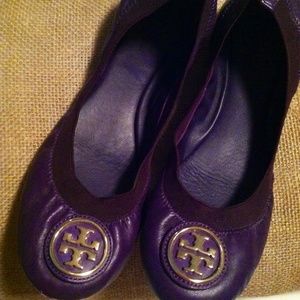 TORY BURCH purple flats